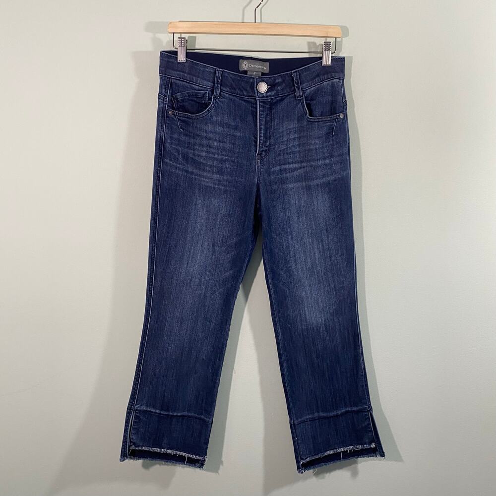 Democracy Women Blue "Ab" Solution Slit Hem Bootcut Jeans Size 8